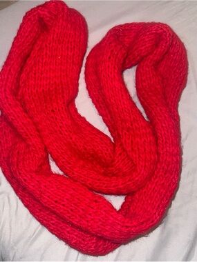 Hollister Bright Red Knit Infinity Scarf